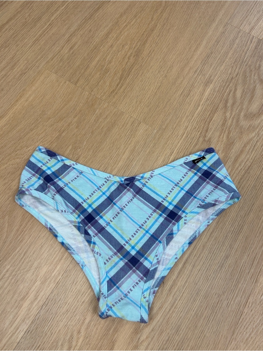 PINK Victoria's Secret Cheekster Plaid Panty M